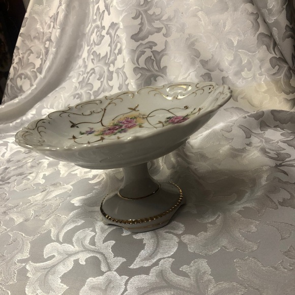 Vintage Kalk German Ceramic Compote Pedestal, Candy Dish, Dessert Dish - Picture 3 of 8